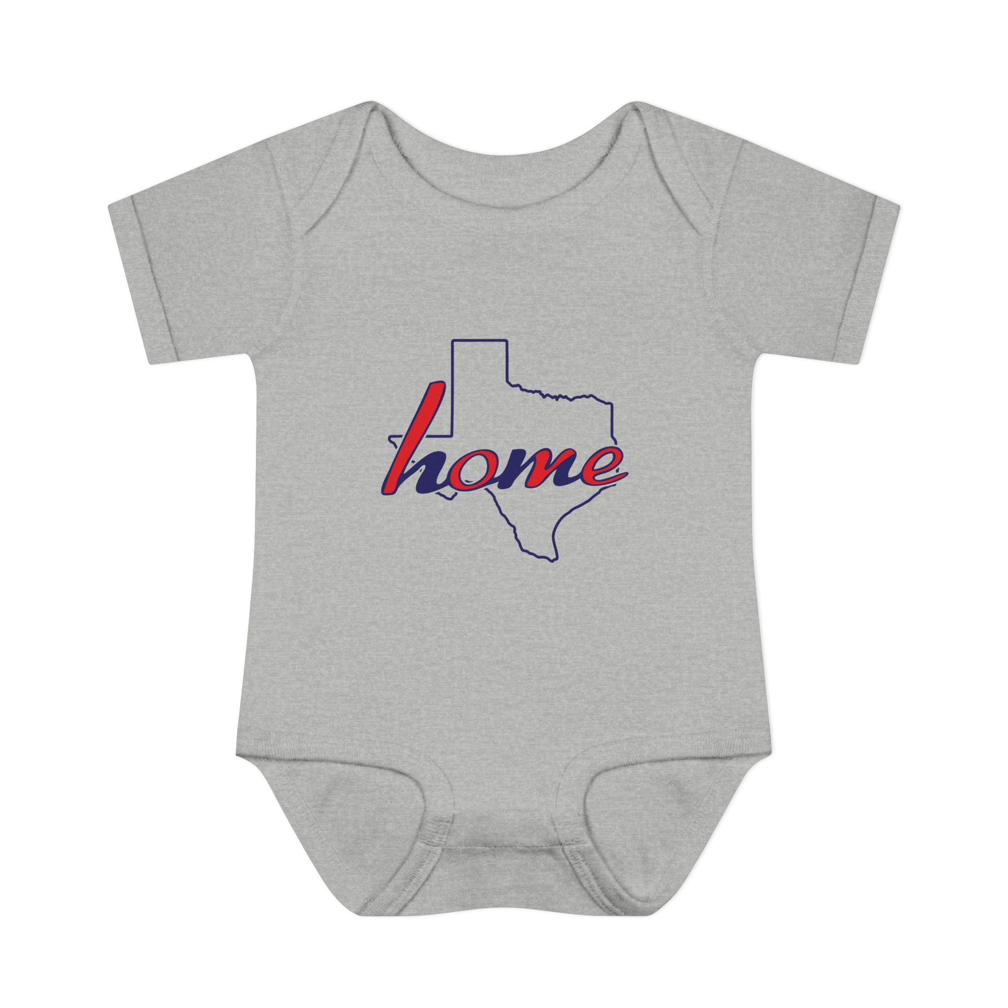 Texas 'Home' Infant Bodysuit — Baby Onesie with State Outline