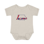 Iowa 'Home' Infant Bodysuit — Baby Onesie with State Outline