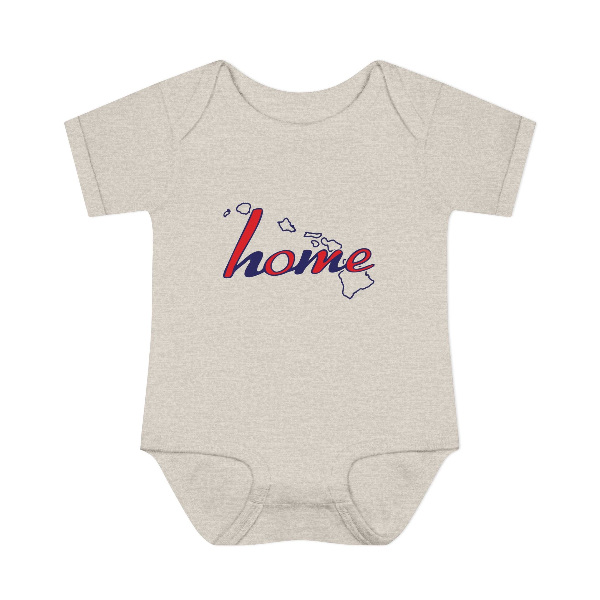 Hawai'i 'Home' Infant Bodysuit — Baby Onesie with State Outline