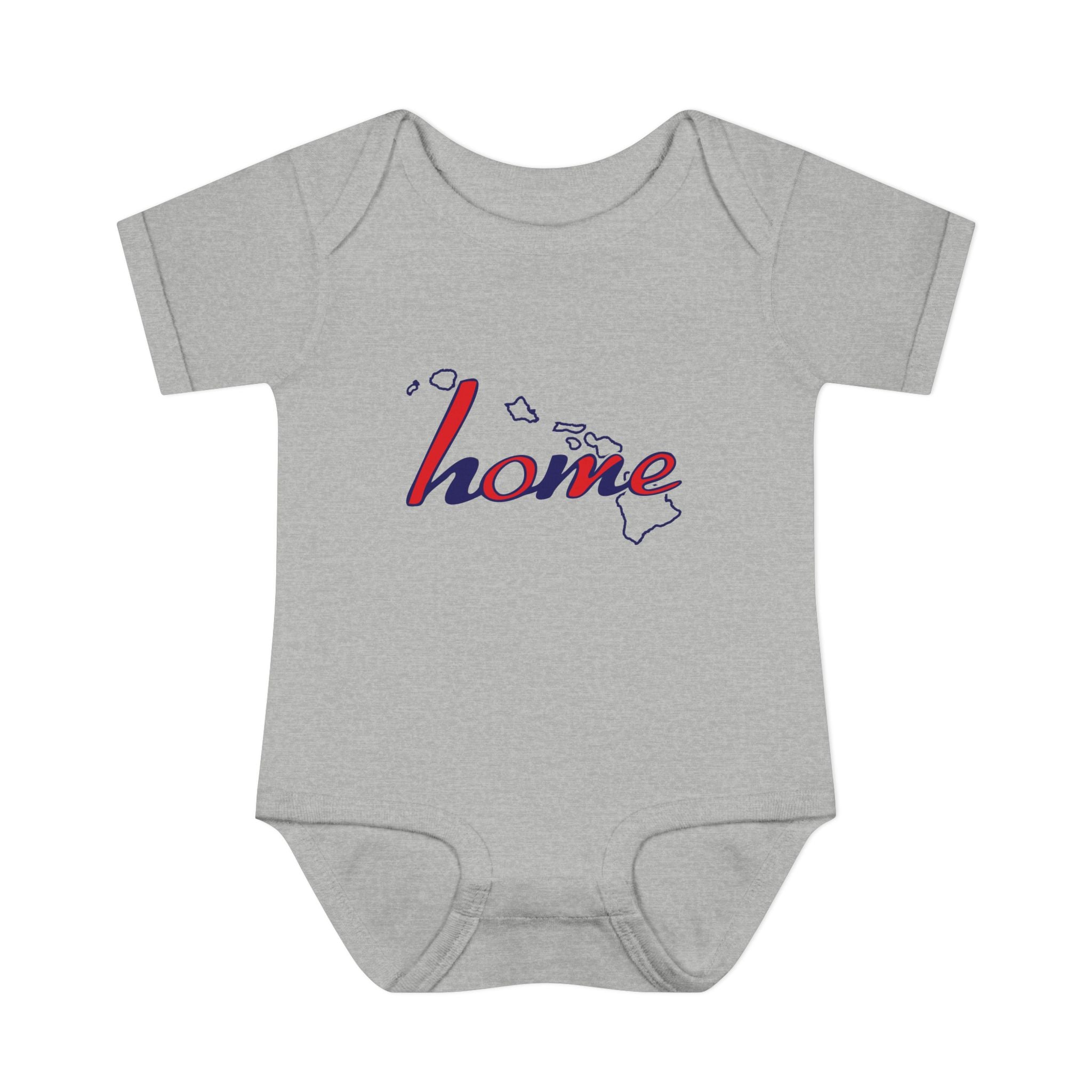 Hawai'i 'Home' Infant Bodysuit — Baby Onesie with State Outline