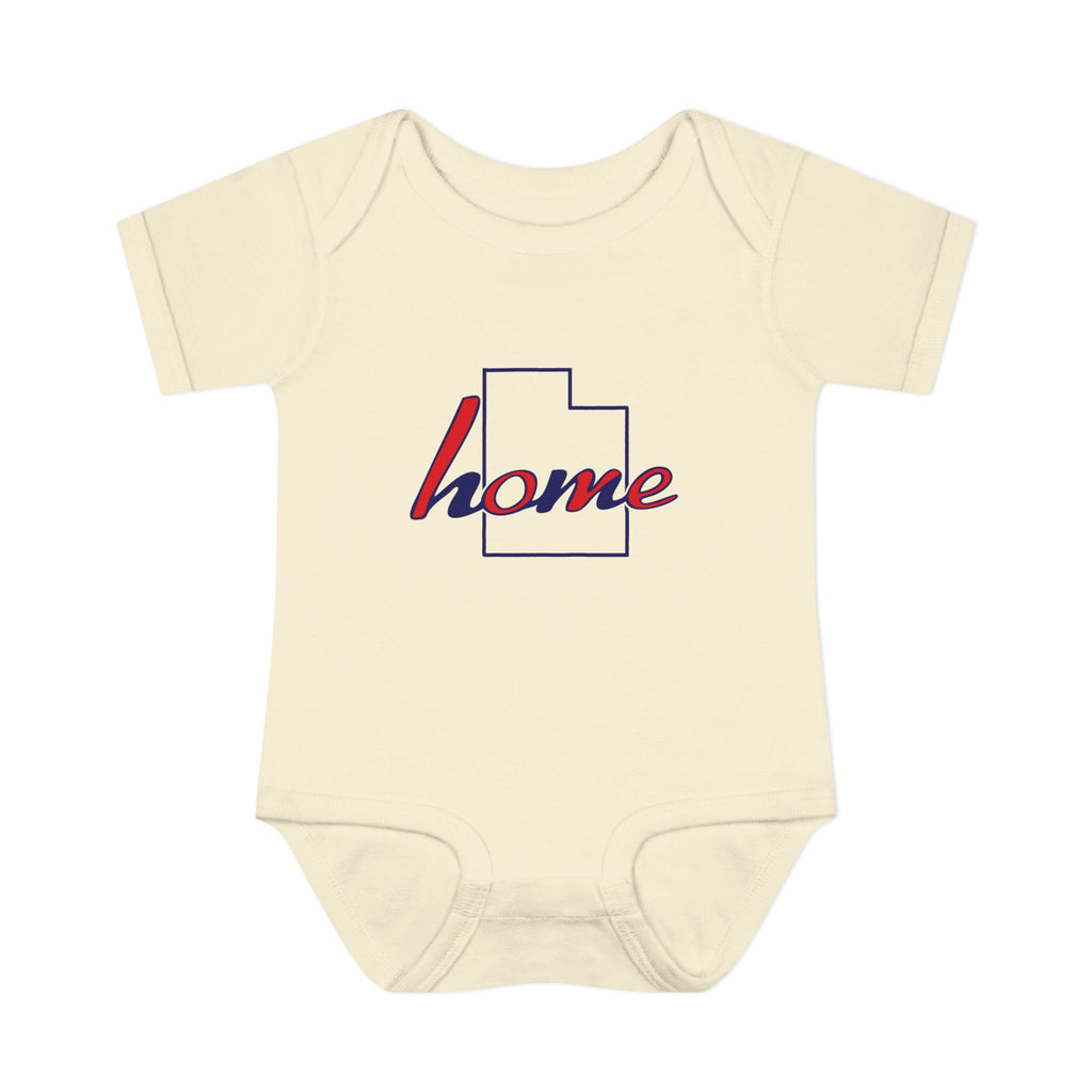 Utah 'Home' Infant Bodysuit — Baby Onesie with State Outline