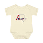Nevada Home Baby Bodysuit — Infant Rib Onesie with State Outline