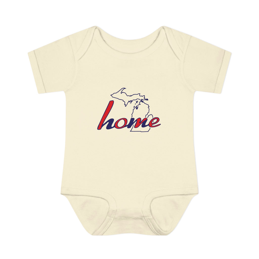 Michigan 'Home' Infant Bodysuit — Baby Onesie with State Outline