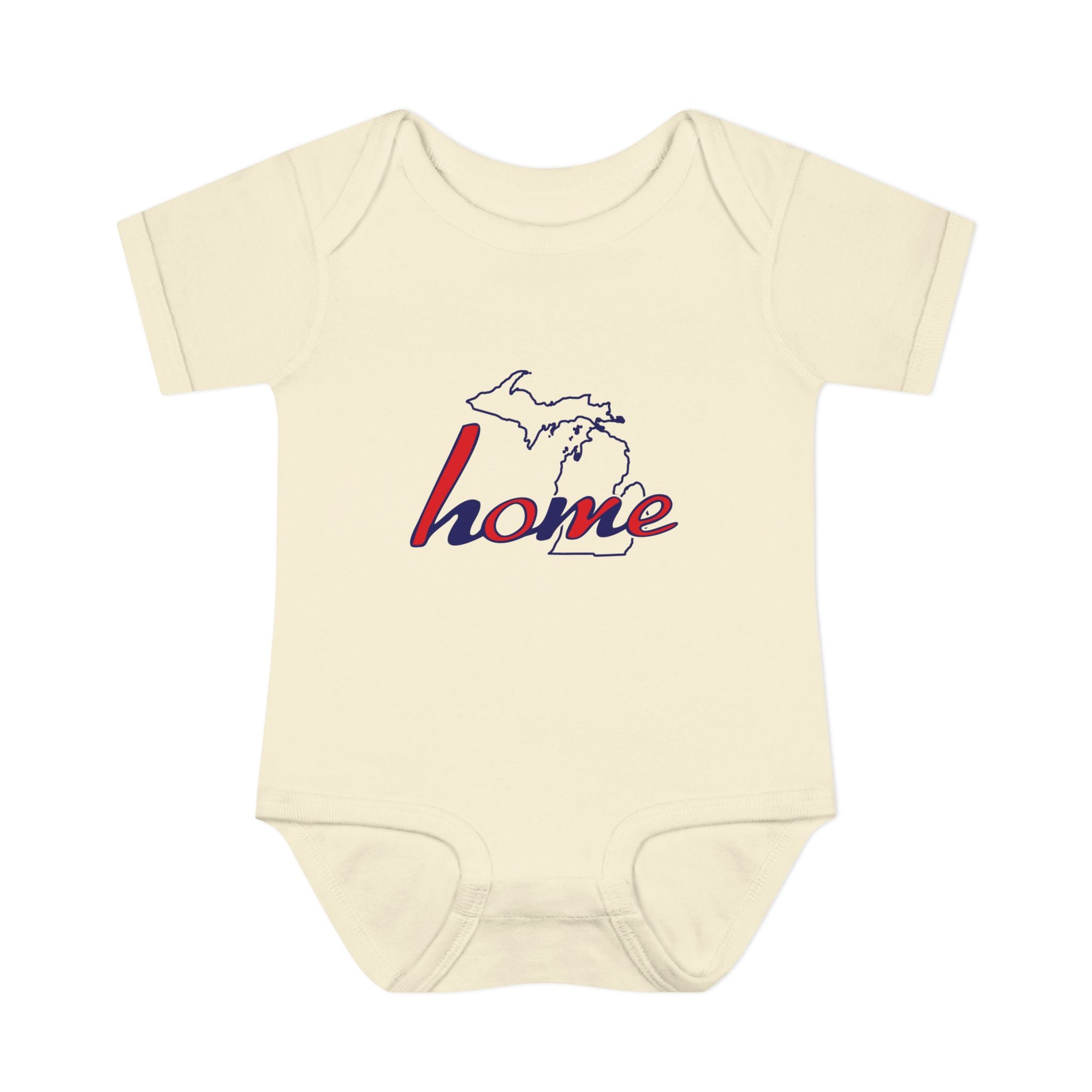 Michigan 'Home' Infant Bodysuit — Baby Onesie with State Outline