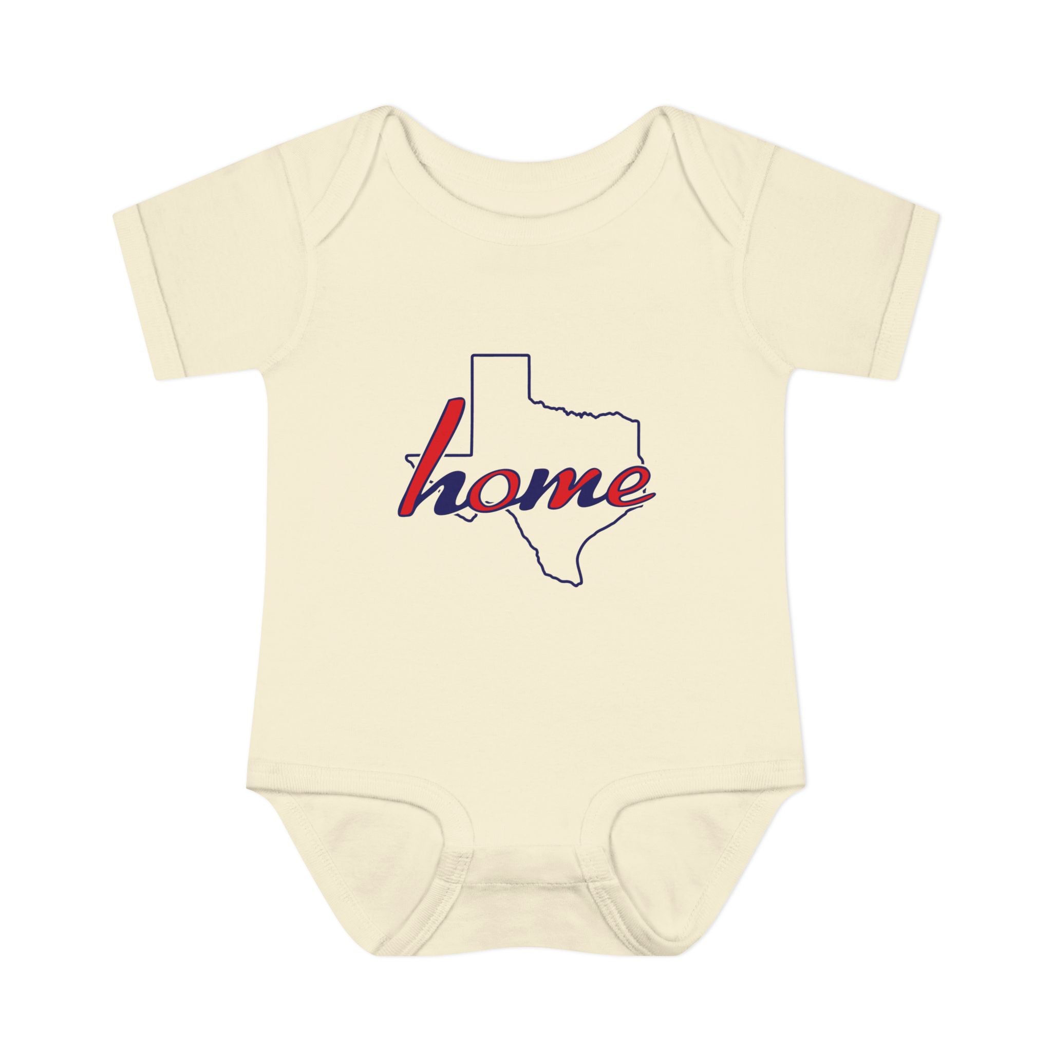 Texas 'Home' Infant Bodysuit — Baby Onesie with State Outline