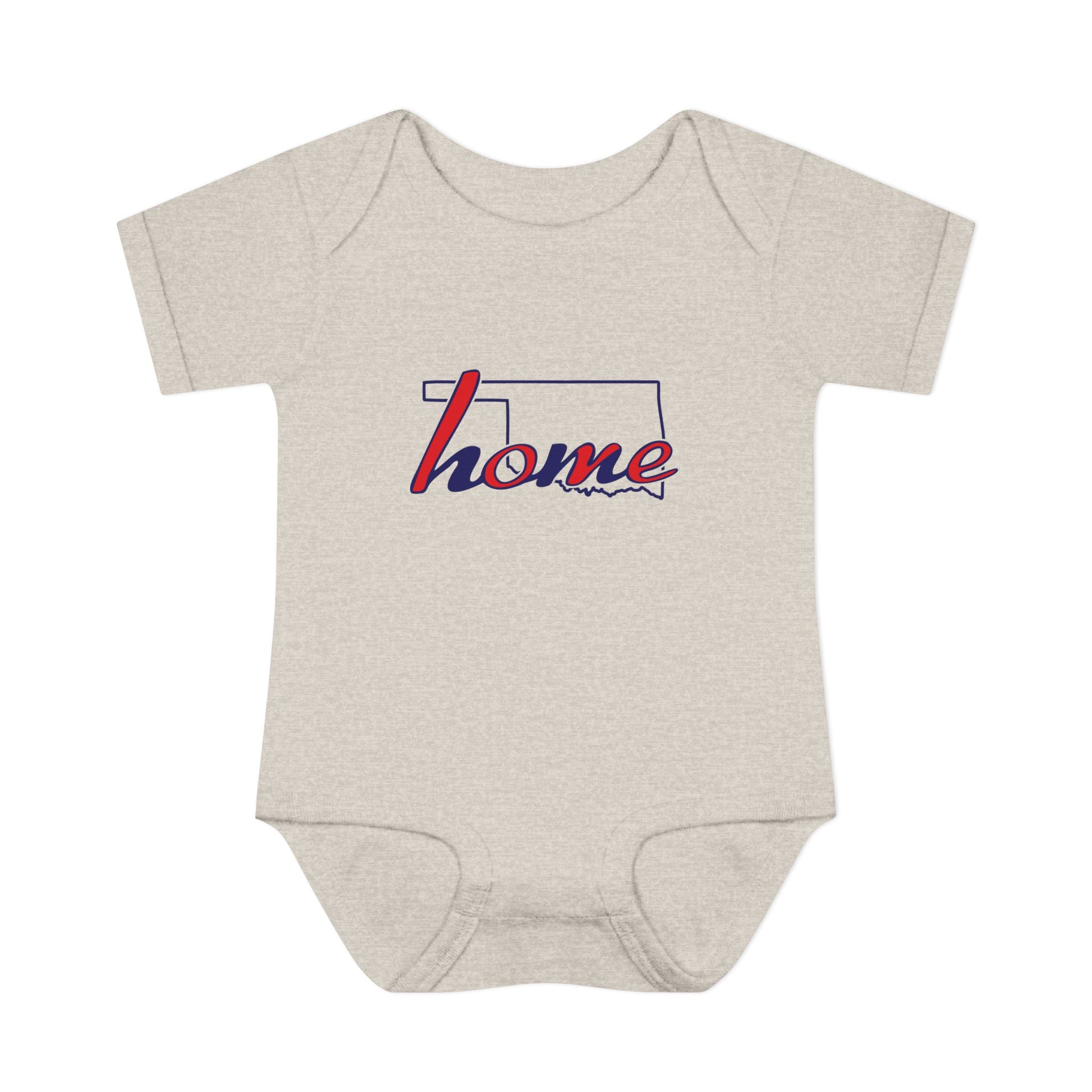 Oklahoma 'Home' Infant Bodysuit — Baby Onesie with State Outline