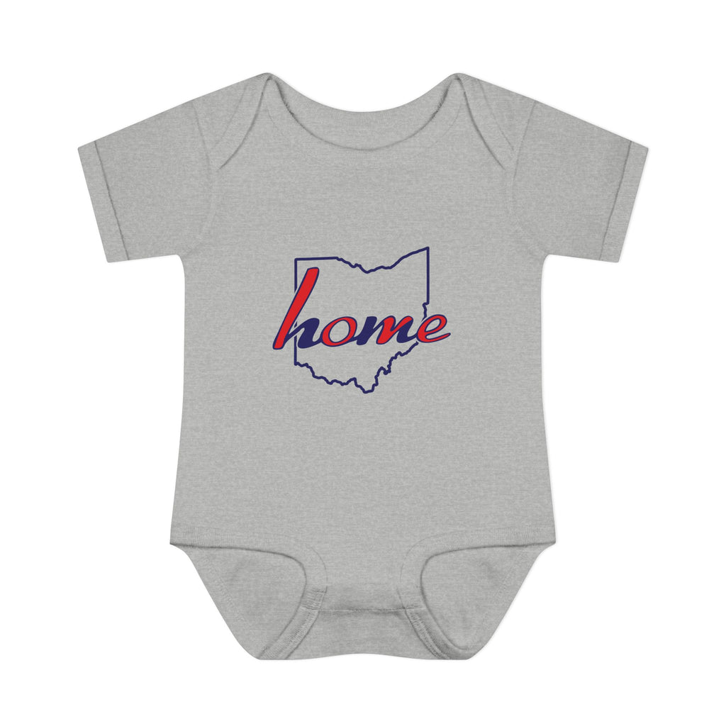Ohio 'Home' Infant Bodysuit — Baby Onesie with State Outline