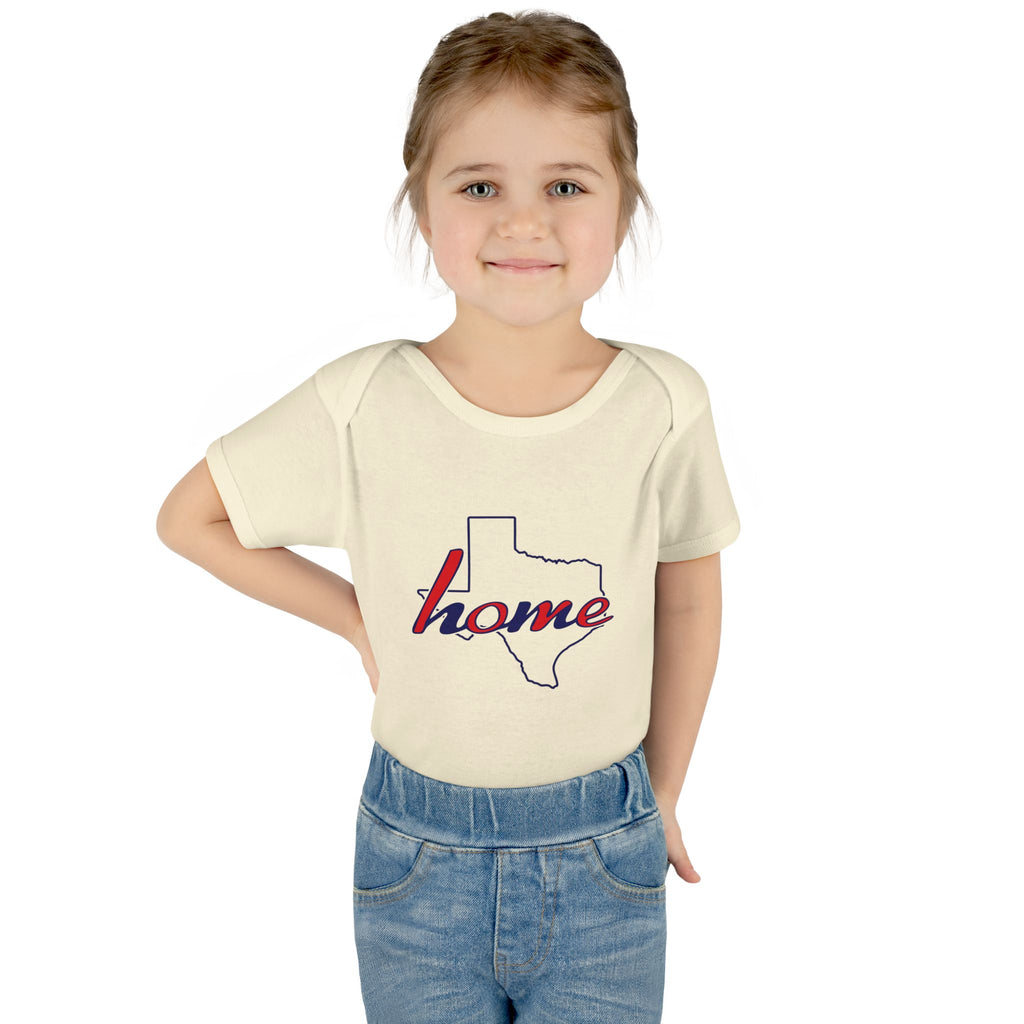 Texas 'Home' Infant Bodysuit — Baby Onesie with State Outline