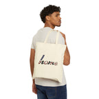 Home Script Tote Bag — American Flag "home" Canvas Tote, Patriotic Grocery & Market Bag