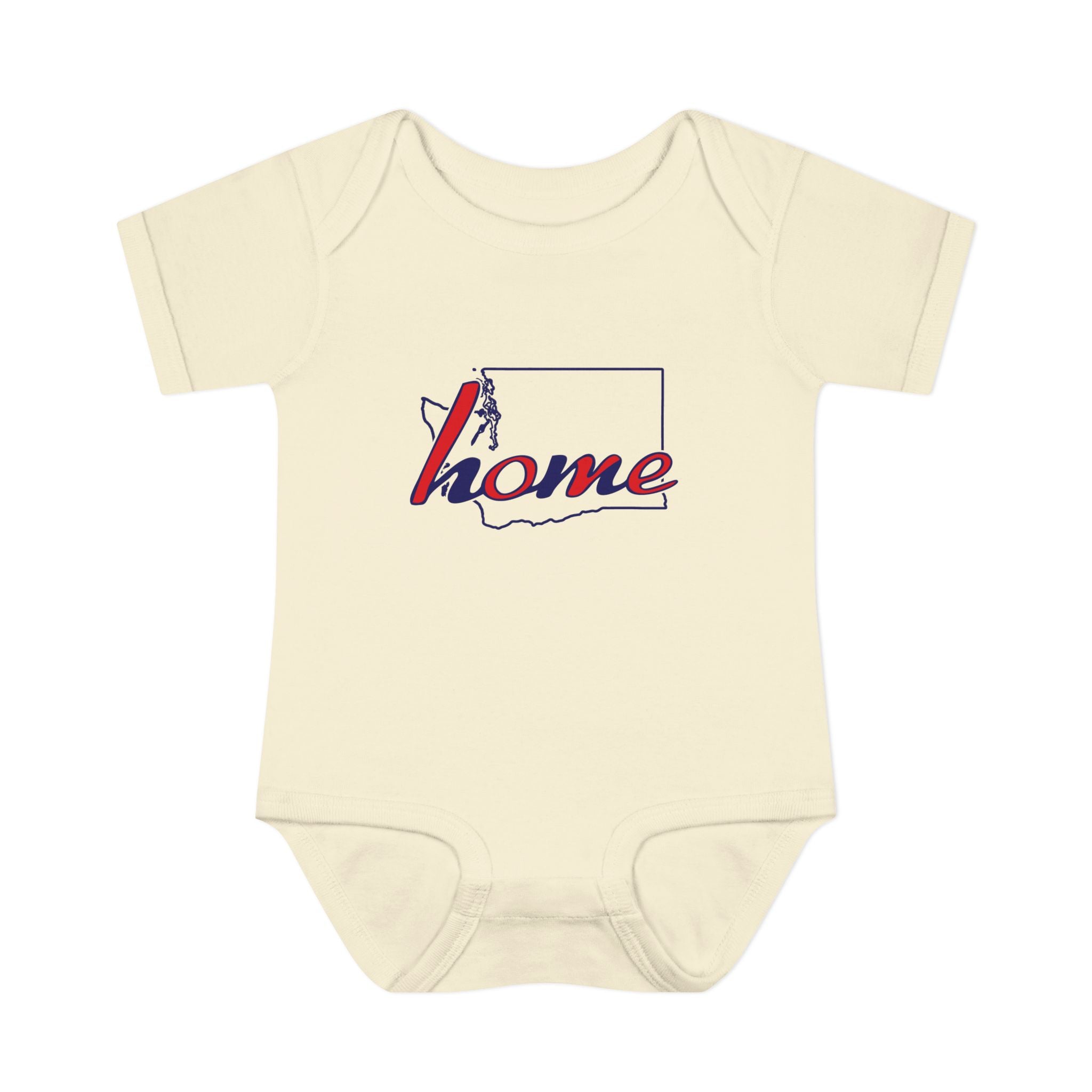Washington 'Home' Infant Bodysuit — Baby Onesie with State Outline
