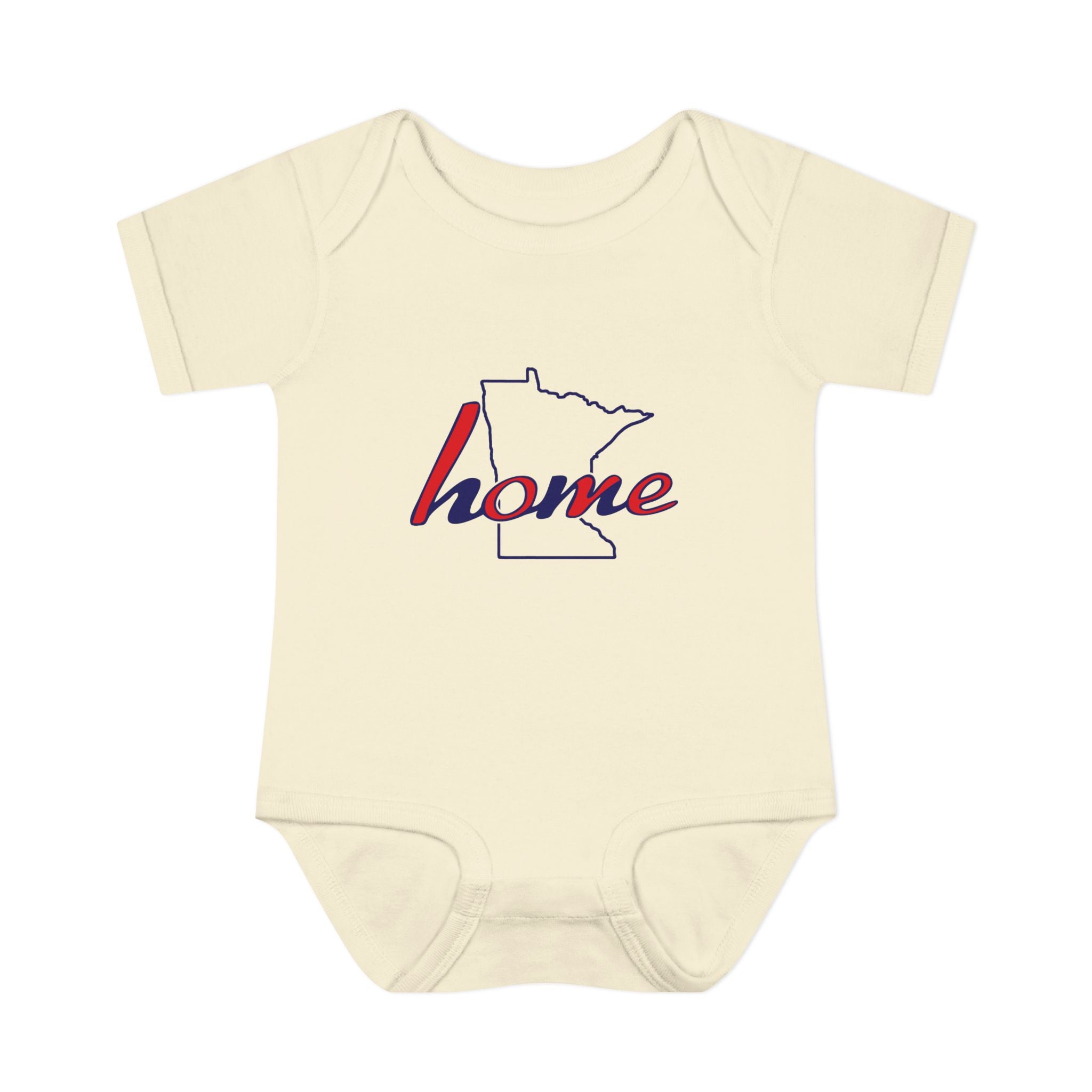 Minnesota 'Home' Infant Bodysuit — Baby Onesie with State Outline