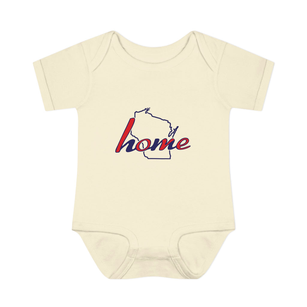 Wisconsin 'Home' Infant Bodysuit — Baby Onesie with State Outline