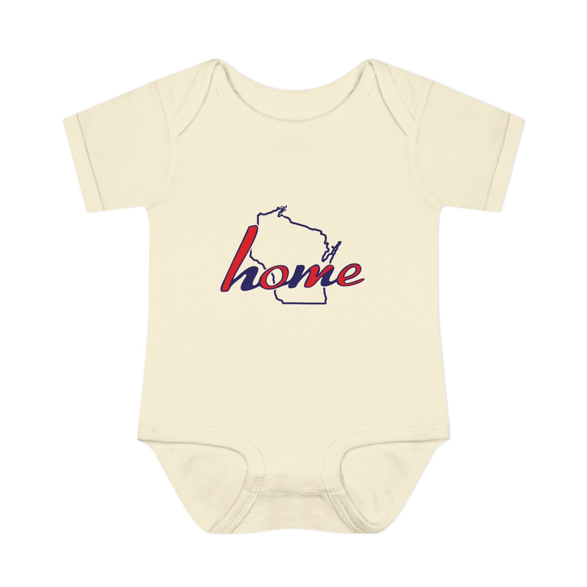 Wisconsin 'Home' Infant Bodysuit — Baby Onesie with State Outline