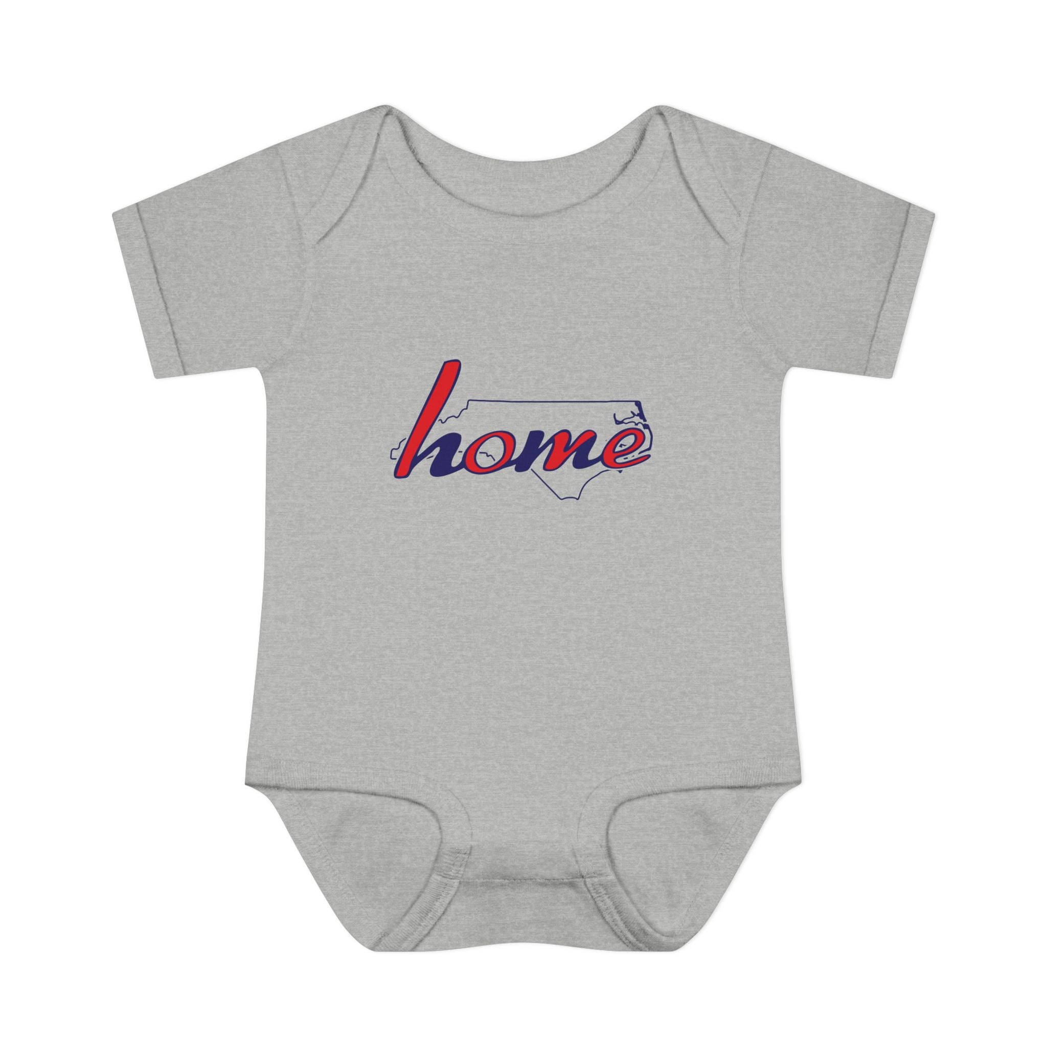North Carolina 'Home' Infant Bodysuit — Baby Onesie with State Outline