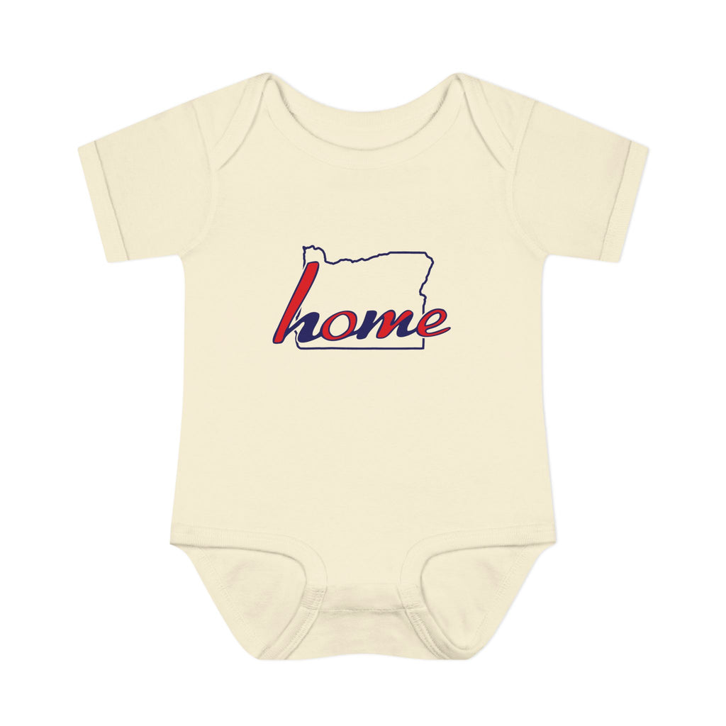 Oregon 'Home' Infant Bodysuit — Baby Onesie with State Outline
