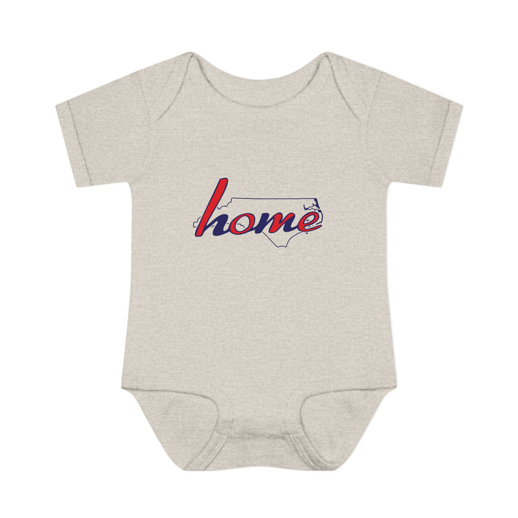 North Carolina 'Home' Infant Bodysuit — Baby Onesie with State Outline
