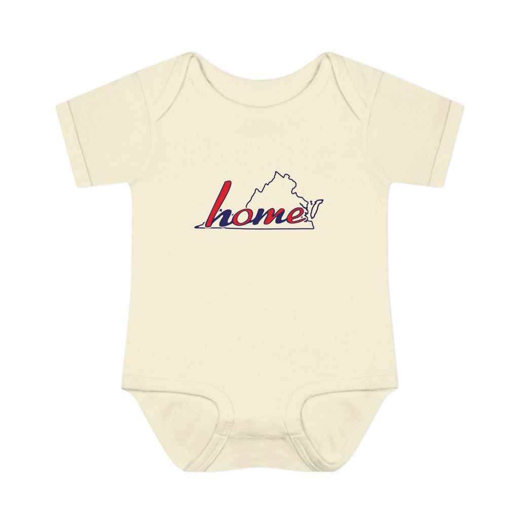 Virginia 'Home' Infant Bodysuit — Baby Onesie with State Outline