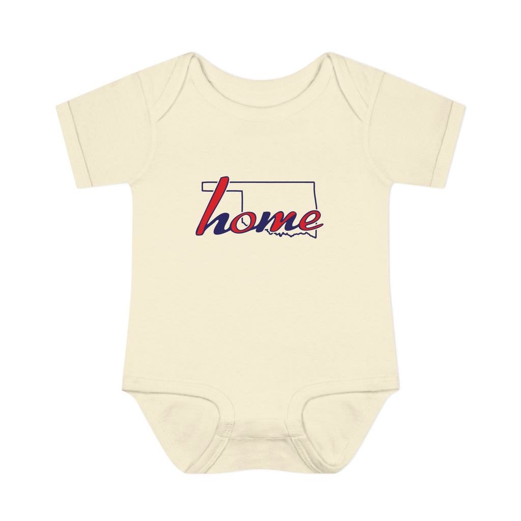 Oklahoma 'Home' Infant Bodysuit — Baby Onesie with State Outline