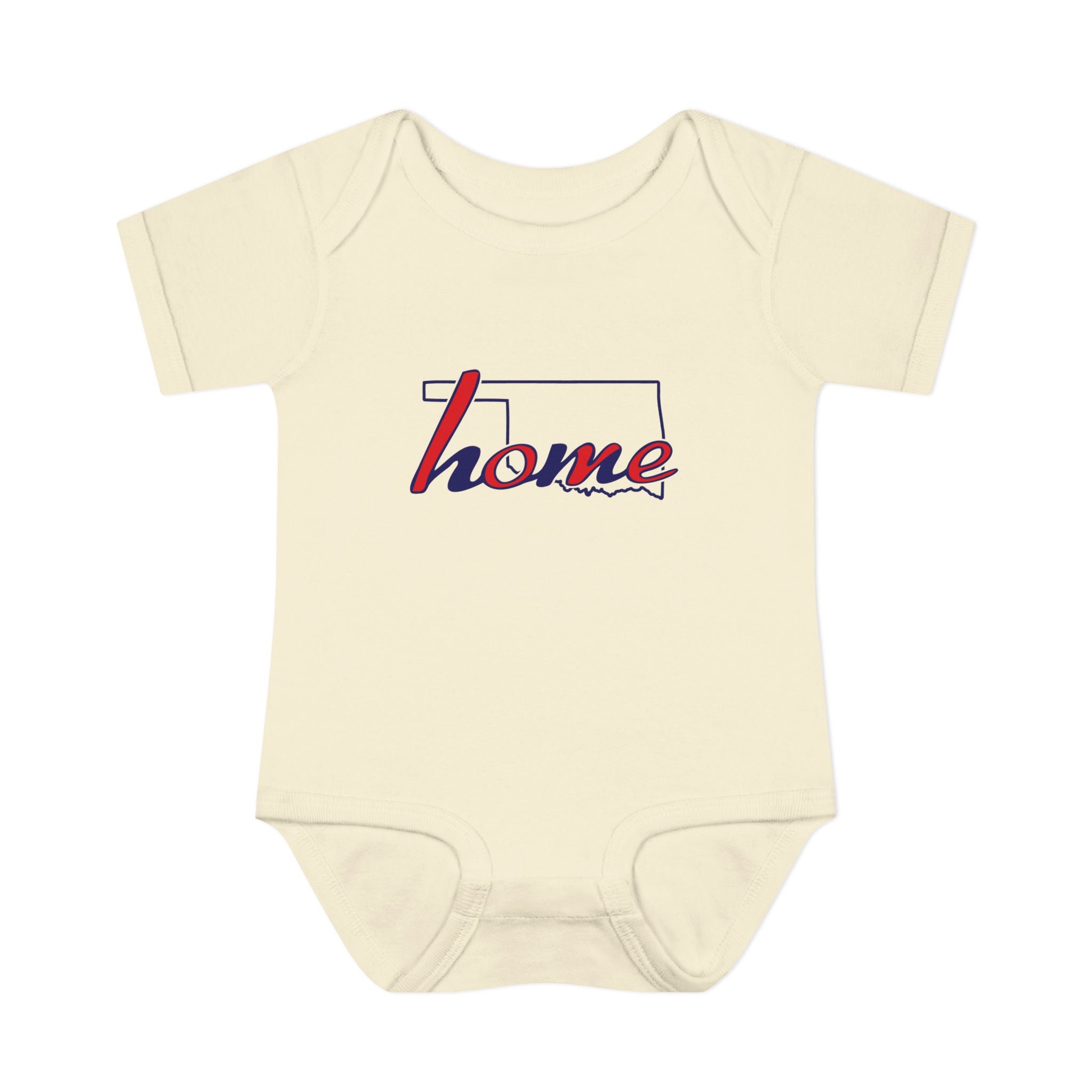 Oklahoma 'Home' Infant Bodysuit — Baby Onesie with State Outline