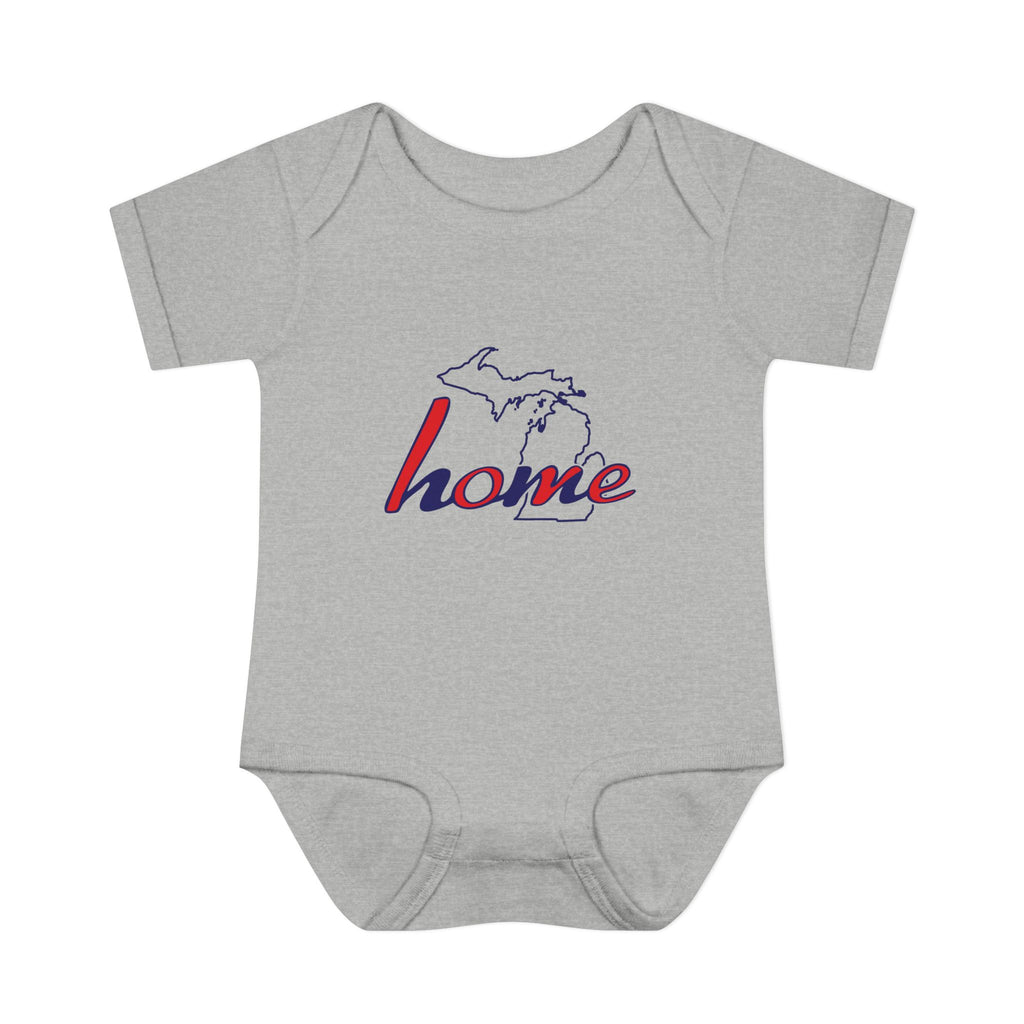 Michigan 'Home' Infant Bodysuit — Baby Onesie with State Outline