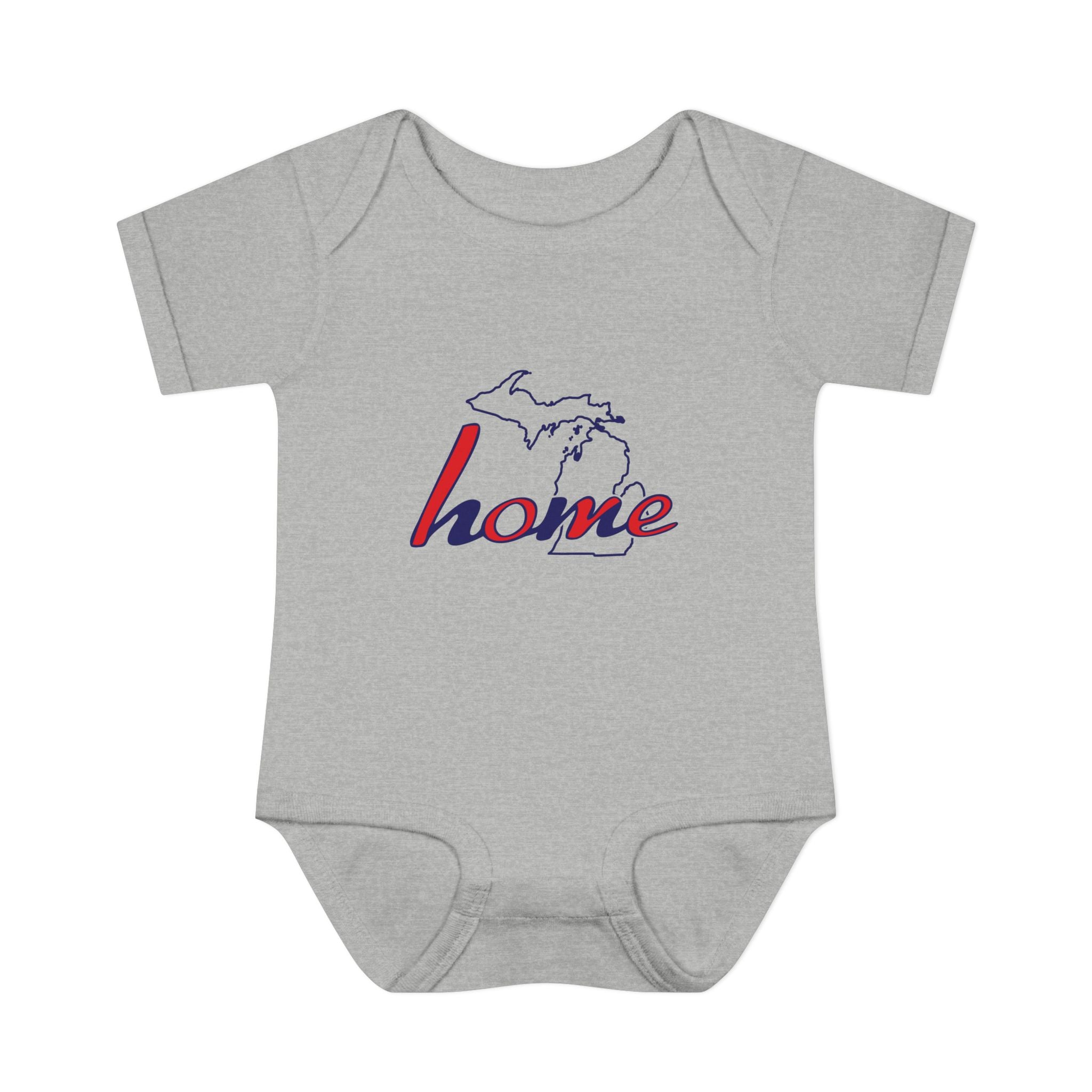 Michigan 'Home' Infant Bodysuit — Baby Onesie with State Outline