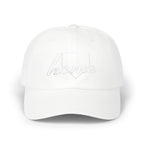 Home Plate Cap — Minimal White Embroidered Baseball/Softball Hat