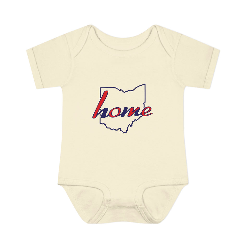 Ohio 'Home' Infant Bodysuit — Baby Onesie with State Outline