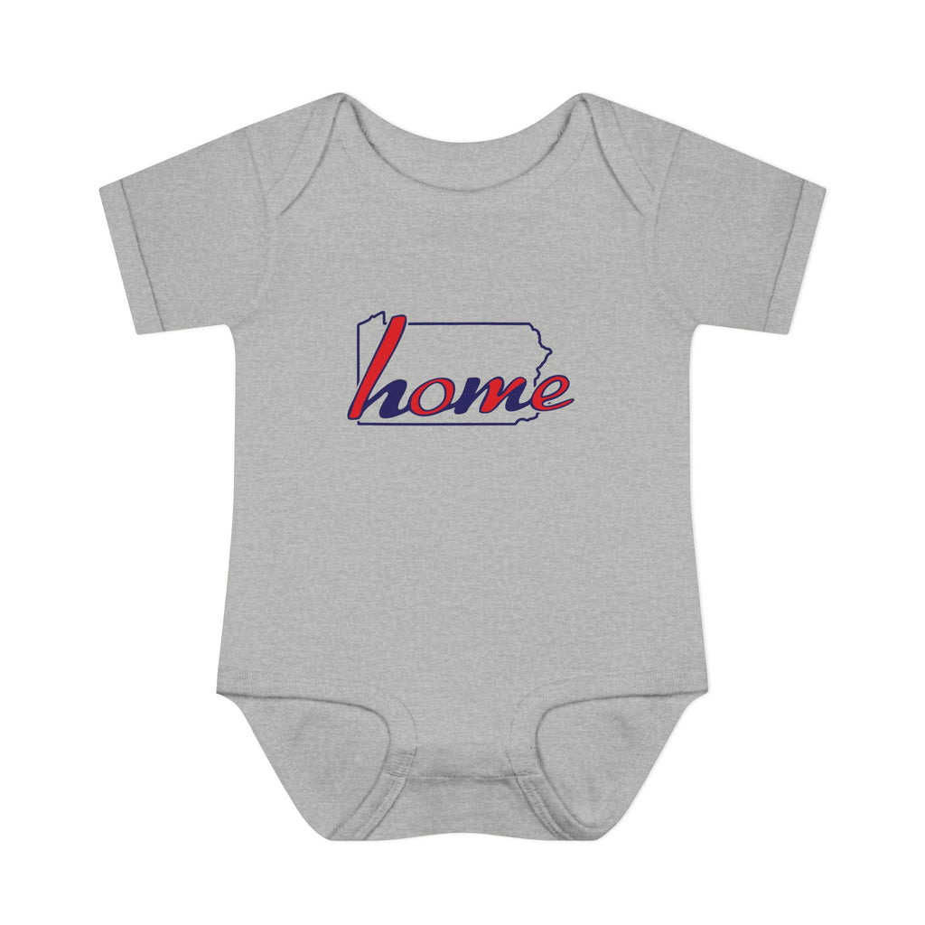 Pennsylvania 'Home' Infant Bodysuit — Baby Onesie with State Outline