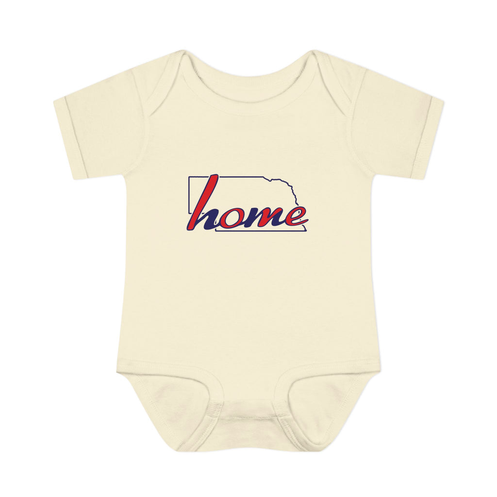Nebraska 'Home' Infant Bodysuit — Baby Onesie with State Outline