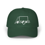 Home Plate Cap — Minimal White Embroidered Baseball/Softball Hat