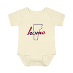 Vermont 'Home' Infant Bodysuit — Baby Onesie with State Outline