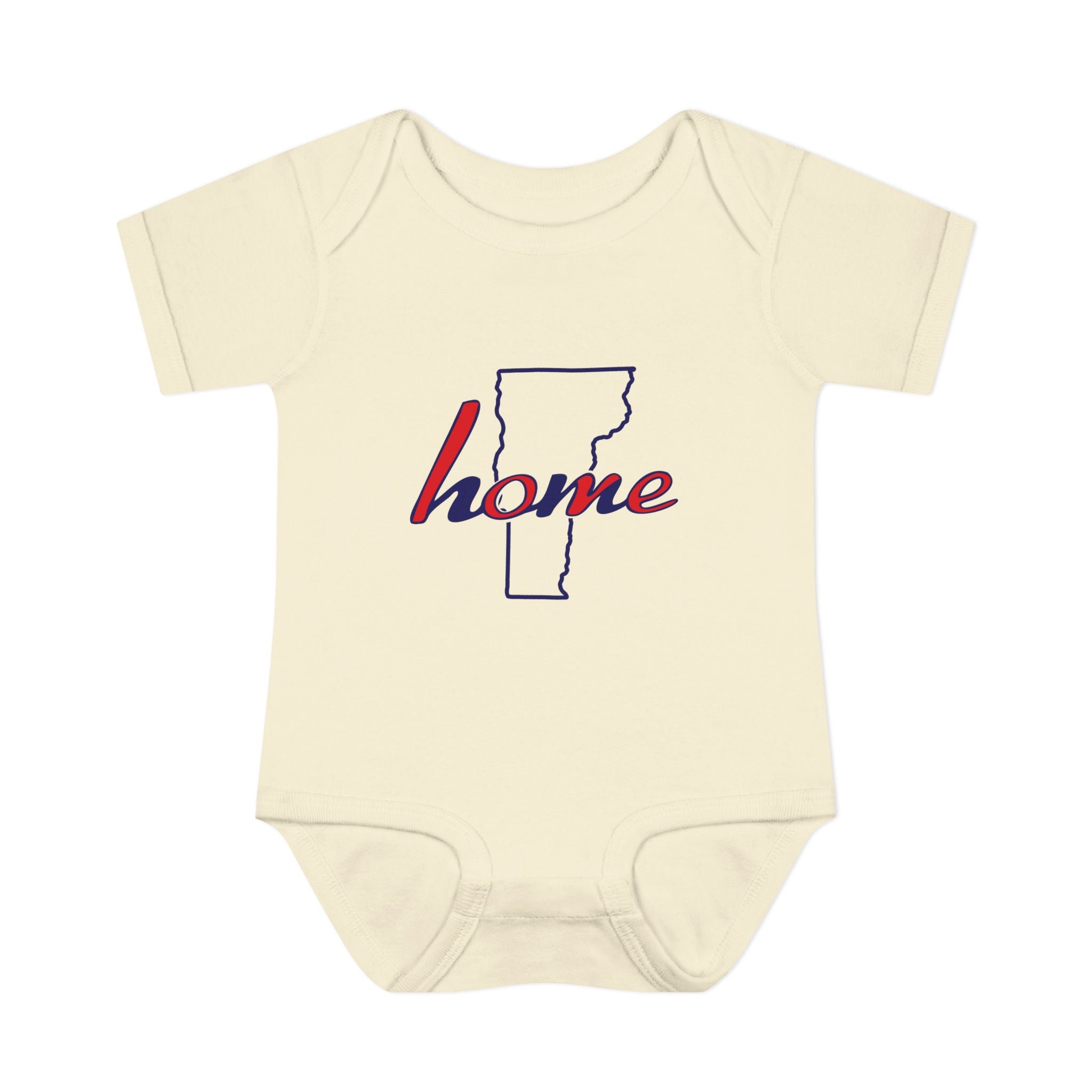 Vermont 'Home' Infant Bodysuit — Baby Onesie with State Outline
