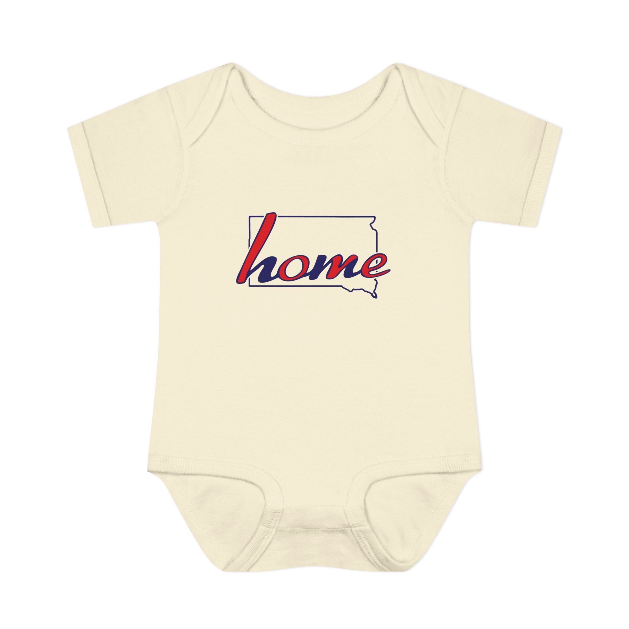 South Dakota 'Home' Infant Bodysuit — Baby Onesie with State Outline