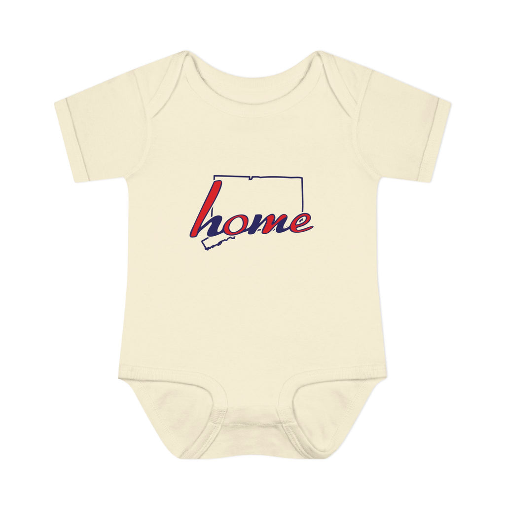 Connecticut 'Home' Infant Bodysuit — Baby Onesie with State Outline