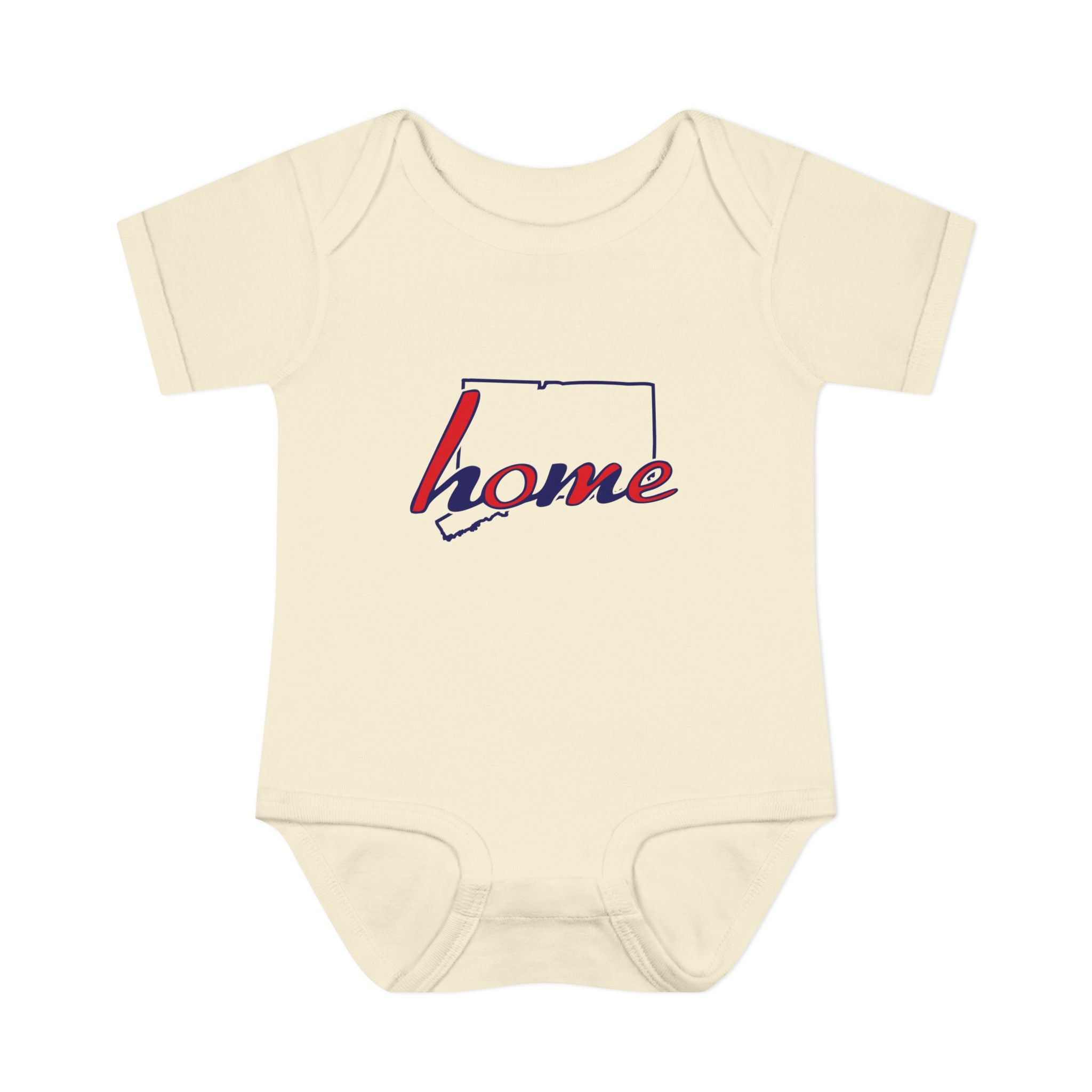 Connecticut 'Home' Infant Bodysuit — Baby Onesie with State Outline