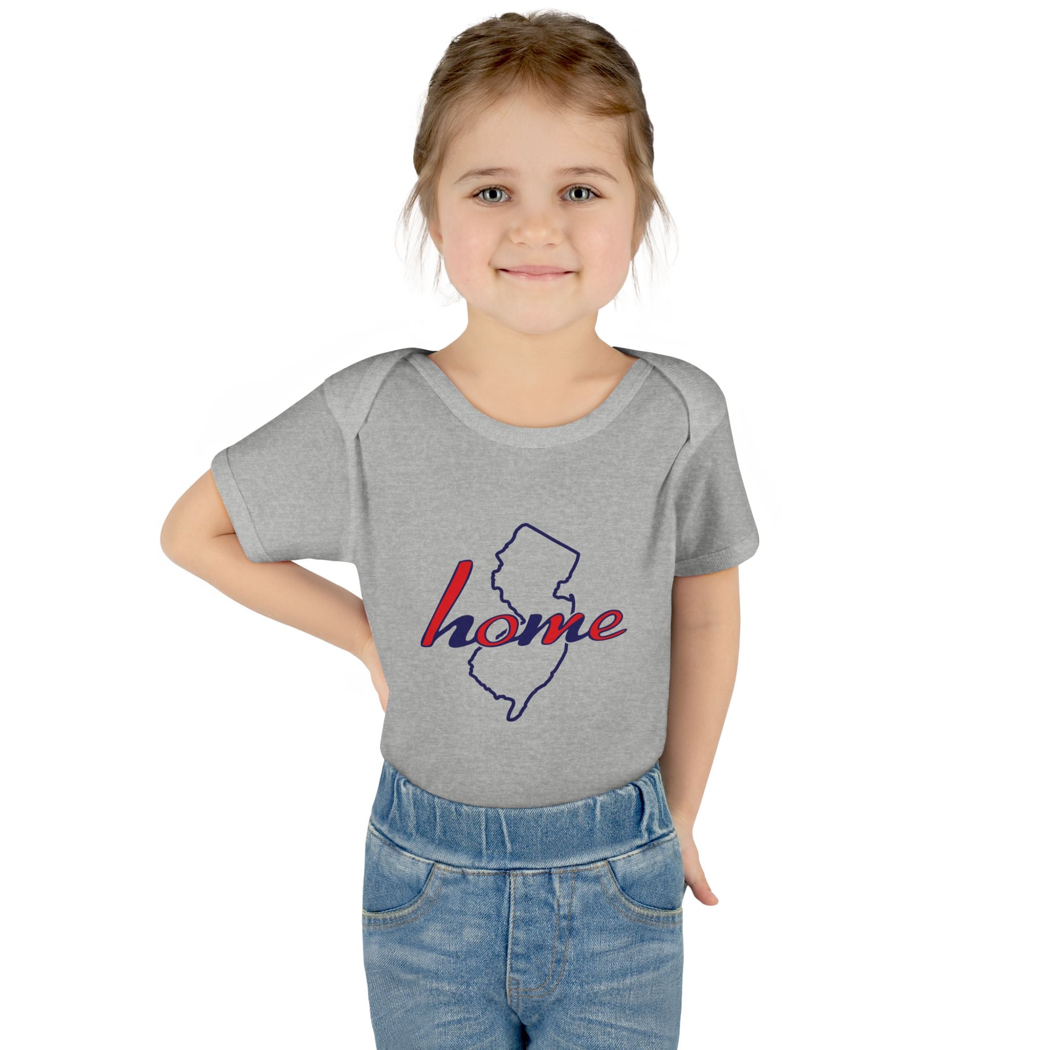 New Jersey 'Home' Infant Bodysuit — Baby Onesie with State Outline